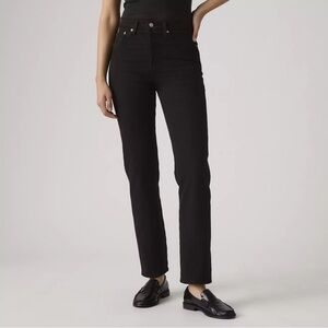 Levi's Wedgie Straight Leg Jeans for Women - Black Size 27